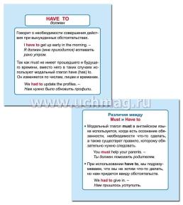 Главные правила. Английский язык. Модальные глаголы: 12 обучающих карточек по школьной программе — интернет-магазин УчМаг