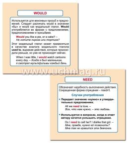 Главные правила. Английский язык. Модальные глаголы: 12 обучающих карточек по школьной программе — интернет-магазин УчМаг