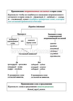 Русский язык.Орфограммы. Главные правила. 1-4 классы: комплект из 4 карт для подготовки к контрольным и проверочным работам, закрепления правильных написаний — интернет-магазин УчМаг