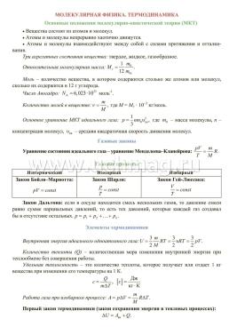 Физика. 7-11 классы. Основные определения и формулы: комплект из 8 карт для подготовки к контрольным работам, экзаменам — интернет-магазин УчМаг