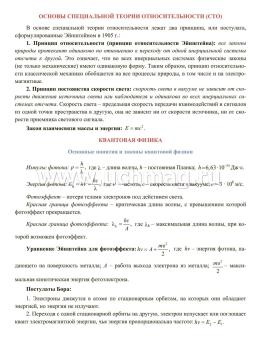 Физика. 7-11 классы. Основные определения и формулы: комплект из 8 карт для подготовки к контрольным работам, экзаменам — интернет-магазин УчМаг