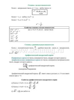 Алгебра. Основные определения, правила и формулы. 7-9 классы. Комплект карт — интернет-магазин УчМаг