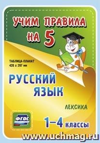 Русский язык. Лексика. 1-4 классы: Таблица-плакат 420х297 — интернет-магазин УчМаг