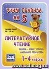 Литературное чтение. Сказка - жанр устного народного творчества. 1-4 классы: Таблица-плакат 420х297