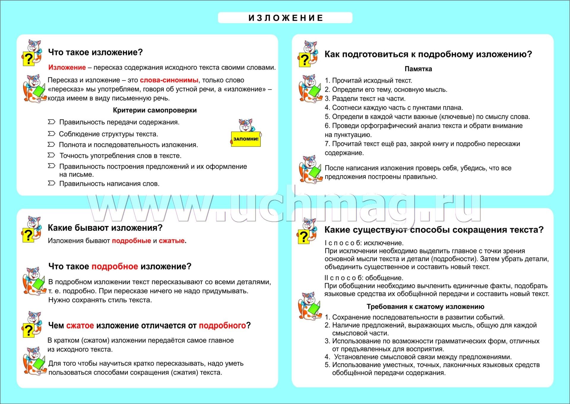 Изложение: Обучение изложению в коррекционной школе 8 вида