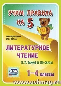 Литературное чтение. П.П. Бажов и его сказы. 1-4 классы: Таблица-плакат 420х297 — интернет-магазин УчМаг