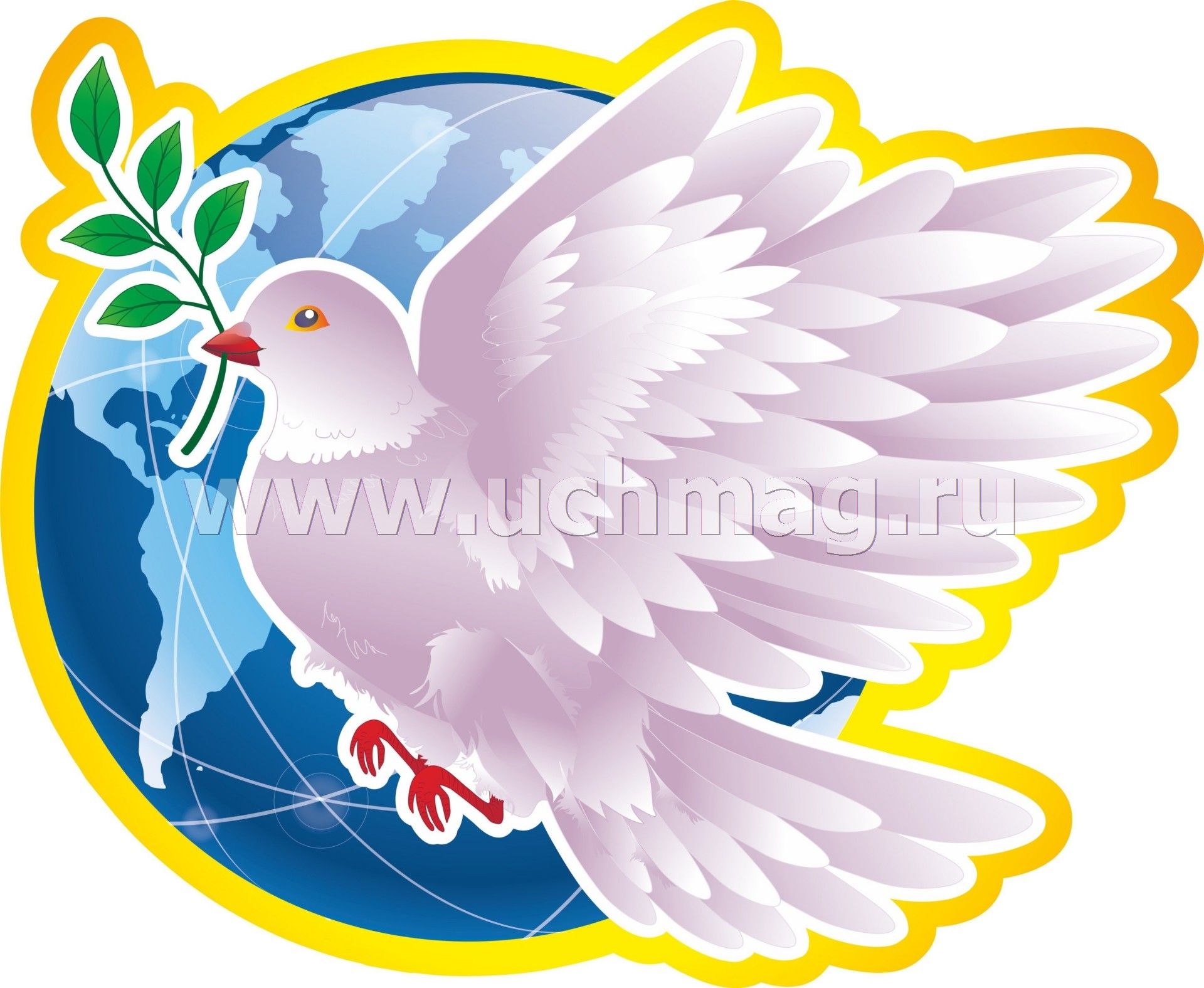 Плакат вырубной Голубь мира: 242х289 – купить по цене: 47,70 руб. в  интернет-магазине УчМаг