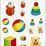 Комплект наклеек для маркировки мебели детей раннего и младшего дошкольного возраста "Игрушки" — интернет-магазин УчМаг