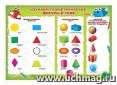 Многоразовый плакат "Геометрические фигуры" — интернет-магазин УчМаг