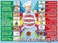 Плакат "Правила поведения в столовой" — интернет-магазин УчМаг