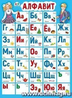 Плакат "Алфавит с названием букв" — интернет-магазин УчМаг