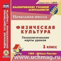 Физическая культура. 1 класс. Технологические карты уроков по УМК "Школа России". Компакт-диск для компьютера