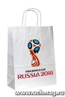 Пакет подарочный "FIFA 2018", крафт белый — интернет-магазин УчМаг