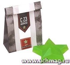 Мыло фигурное "С 23 февраля", зеленый чай и бамбук — интернет-магазин УчМаг