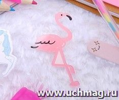 Брошь "Фламинго мультяшный", розовая — интернет-магазин УчМаг