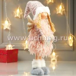 Кукла интерьерная "Ангелочек Мила" с звездой в розовой шубке, 42 см — интернет-магазин УчМаг