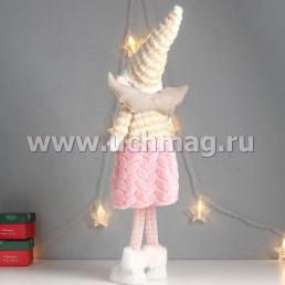 Кукла интерьерная "Ангелочек" с косичками, в розовой юбочке, 63 см — интернет-магазин УчМаг