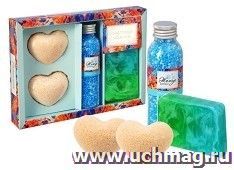 Подарочный набор "Счастливых моментов!": 2 бурлящих шара, жемчужины для ванн и мыло — интернет-магазин УчМаг