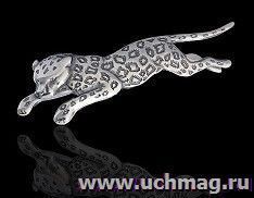 Брошь "Леопард", посеребрение с оксидированием — интернет-магазин УчМаг