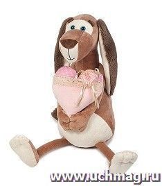 Игрушка мягконабивная "Собачка Наденька с сердцем", 20 см — интернет-магазин УчМаг