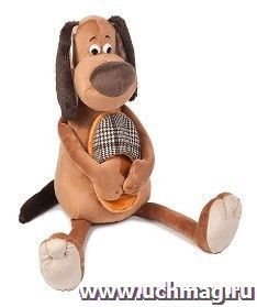Игрушка мягконабивная "Пес Ватсон с тапком", 25 см — интернет-магазин УчМаг