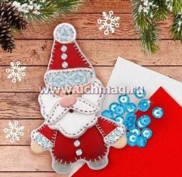 Набор для создания подвесной ёлочной игрушки из фетра "Дед Мороз" — интернет-магазин УчМаг