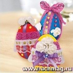 Набор для декорирования яиц кружевом и лентами "С Пасхой" — интернет-магазин УчМаг