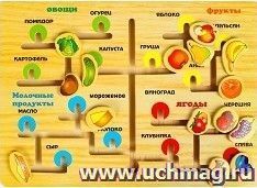 Лабиринт логический "Овощи и фрукты" — интернет-магазин УчМаг