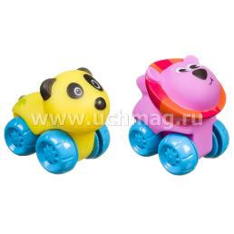 Набор игрушек на колесах Bondibon "Панда, лев" — интернет-магазин УчМаг