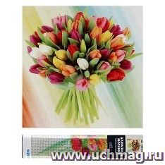 Мозаика алмазная "Букет тюльпанов", 30*30 см — интернет-магазин УчМаг
