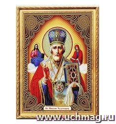 Мозаика алмазная "Икона Святой Николай Чудотворец", 27*33 см — интернет-магазин УчМаг