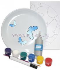 Расписная тарелка "Бабочки" — интернет-магазин УчМаг