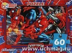 Пазлы "Супергерои", 60 элементов — интернет-магазин УчМаг