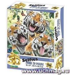 Пазл 3D "Тигры селфи", 100 деталей — интернет-магазин УчМаг